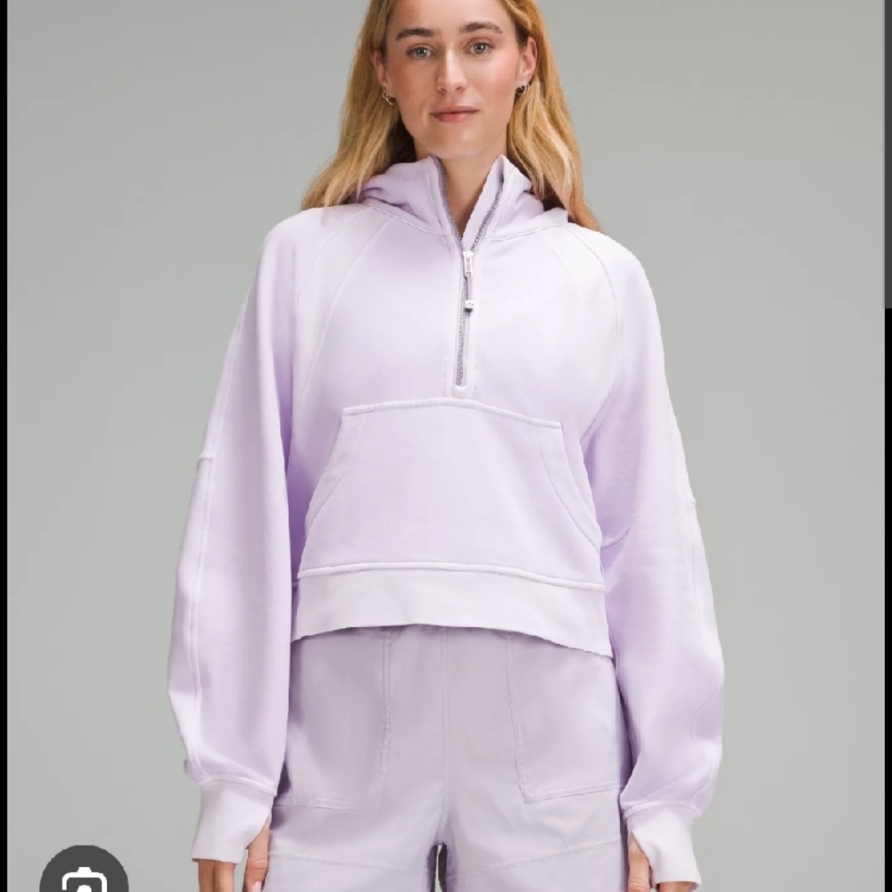 Lululemon Half Zip Hoodie Scuba Dye Purple Cosmo